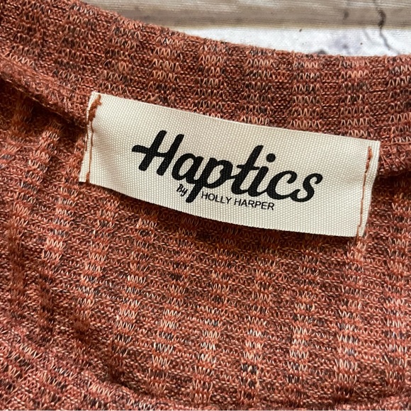Haptics Burnt Orange/Brown Long Sleeve Blouse - Picture 4 of 4